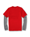 LONG SLEEVE T-SHIRT VOLCOM SPLIT STONE - RIBBON RED