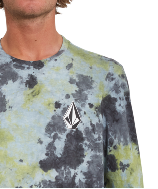 LONG SLEEVE T-SHIRT VOLCOM ICONIC DYE - LIME TIE DYE