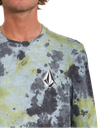 LONG SLEEVE T-SHIRT VOLCOM ICONIC DYE - LIME TIE DYE