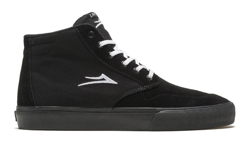 LAKAI SKATE SHOES RILEY 3 HIGH - BLACK/BLACK/SUEDE