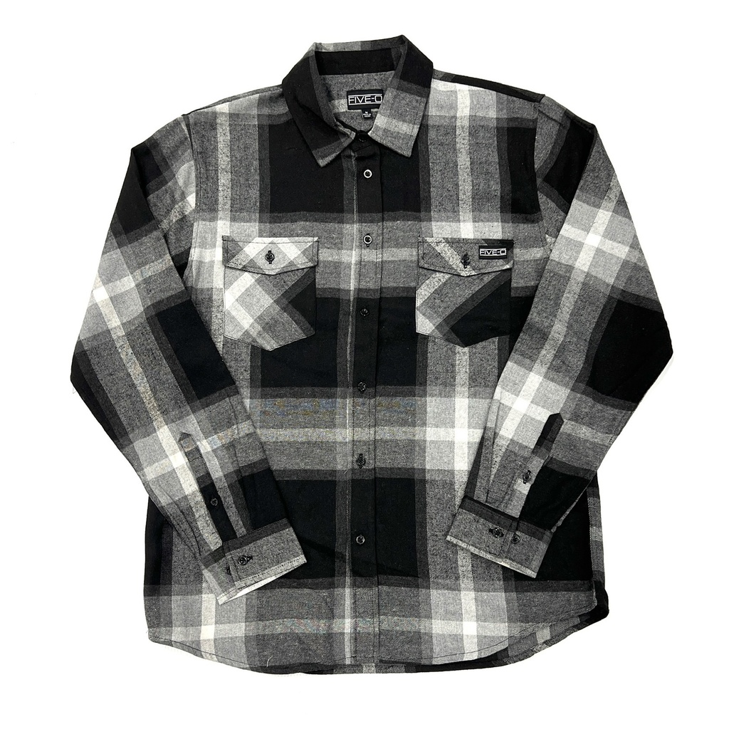 Flannel Shirt 5-0 Fordham - Black 