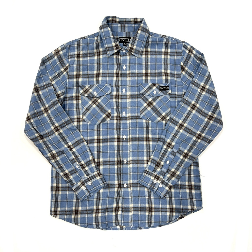 Flannel Shirt 5-0 Westerly - Light Blue