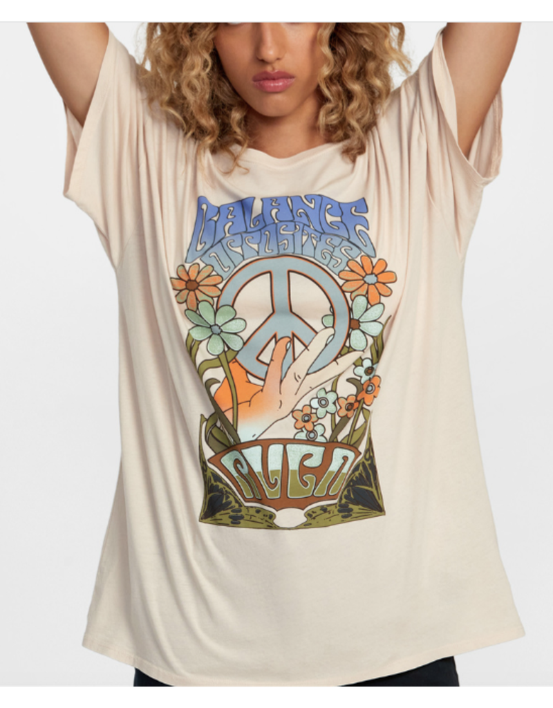 T-SHIRT RVCA UPRISING POUR FEMME - CHALK