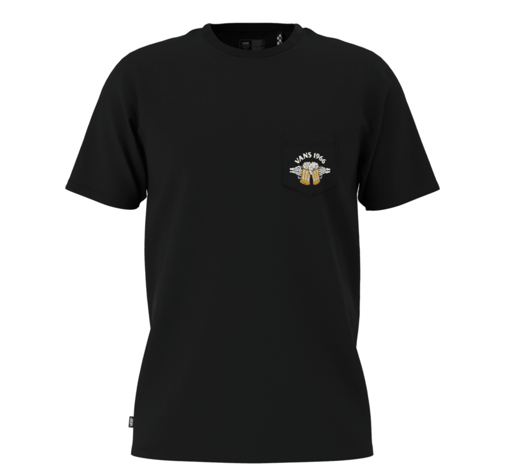 VANS OFF THE WALL GRAPHIC POCKET SHORT SLEEVE TEE - BLACK/GOLD