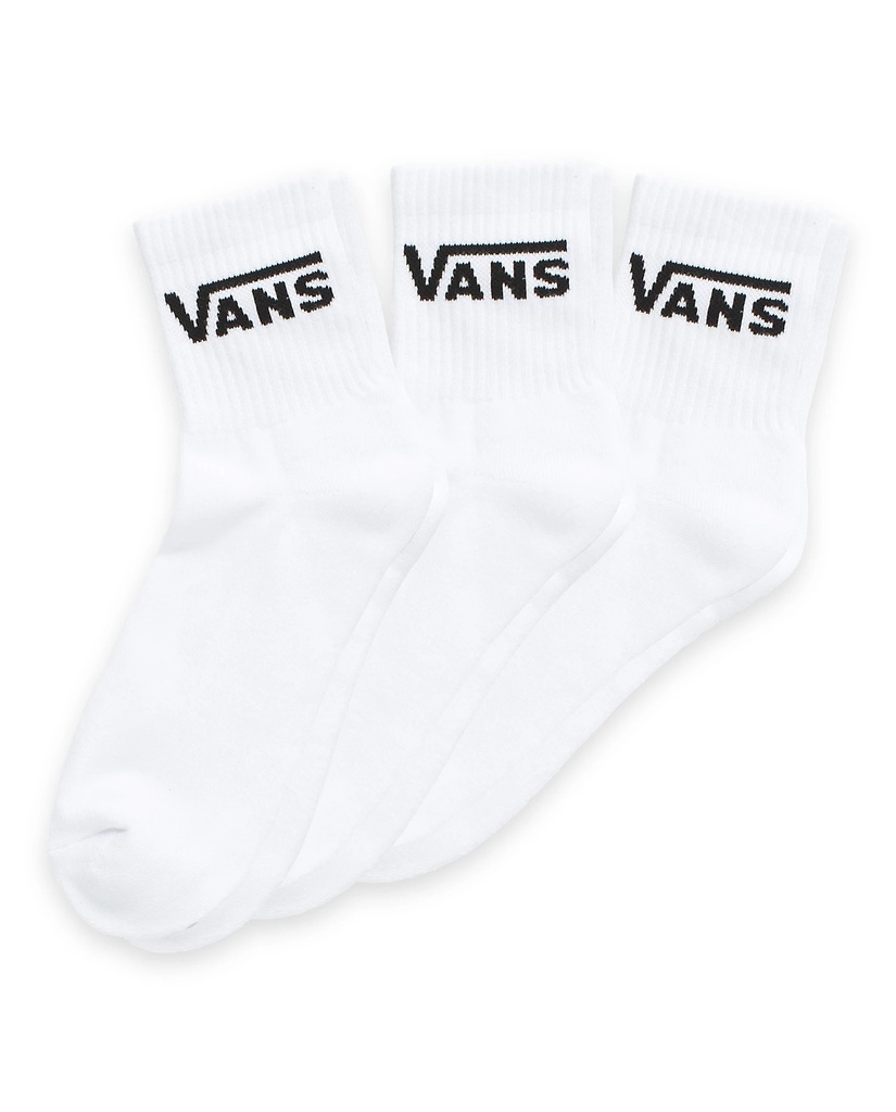 BAS VANS HALF CREW 3PK - BLANC