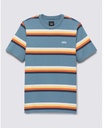 VANS BOY BAYVIEW STRIPE KNIT SHORT SLEEVE TEE - BLUESTONE