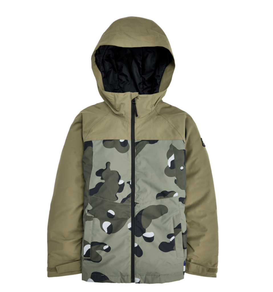 BURTON BOYS LODGEPOLE 2L JACKET - FOREST MOSS COOKIE CAMO