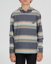 SALTY CREW OUTSKIRTS BOYS UV HOOD - BLACK HEATHER