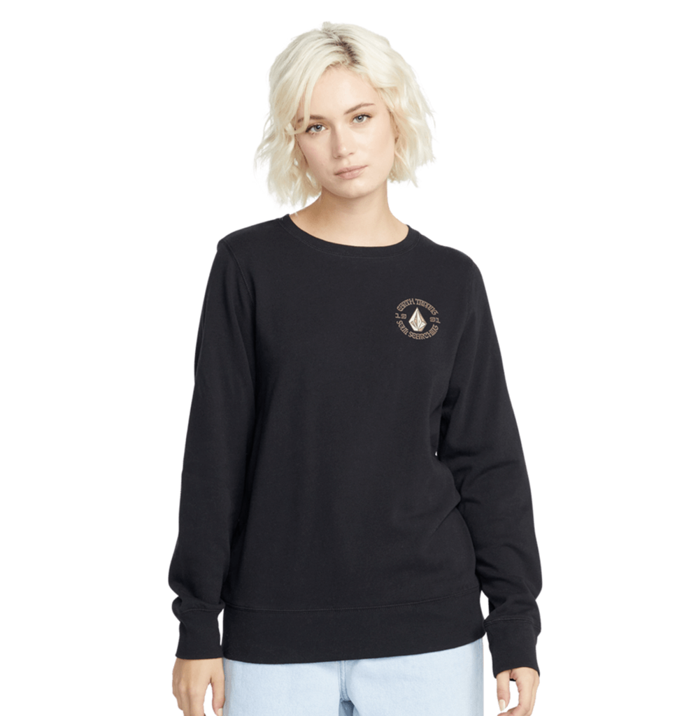 CHANDAIL À MANCHE LONGUE VOLCOM TRULY DEAL CREWNECK - NOIR