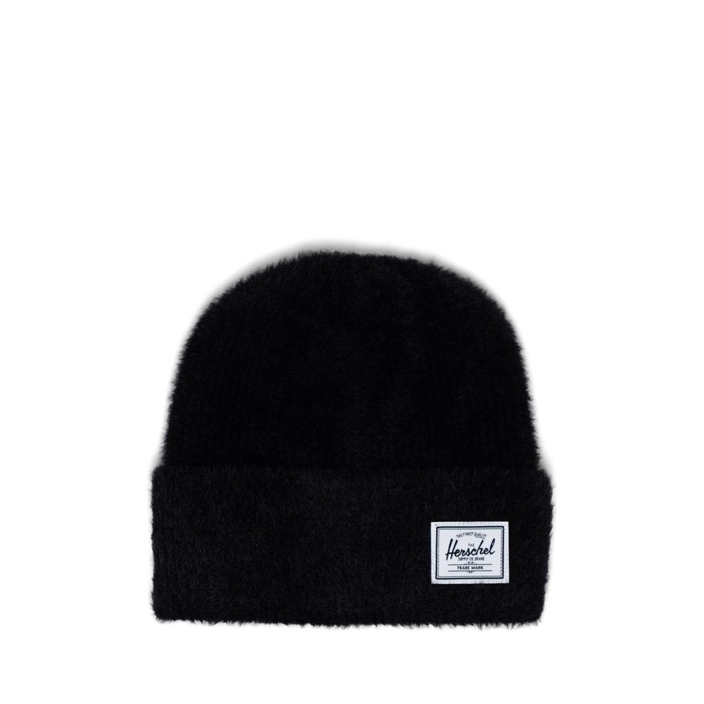 HERSCHEL POLSON BEANIE FAUX MOHAIR - BLACK