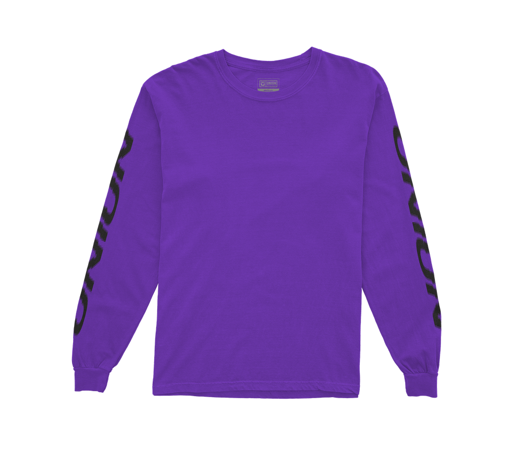 LONG SLEEVE T-SHIRT UNION LOGO - MAUVE