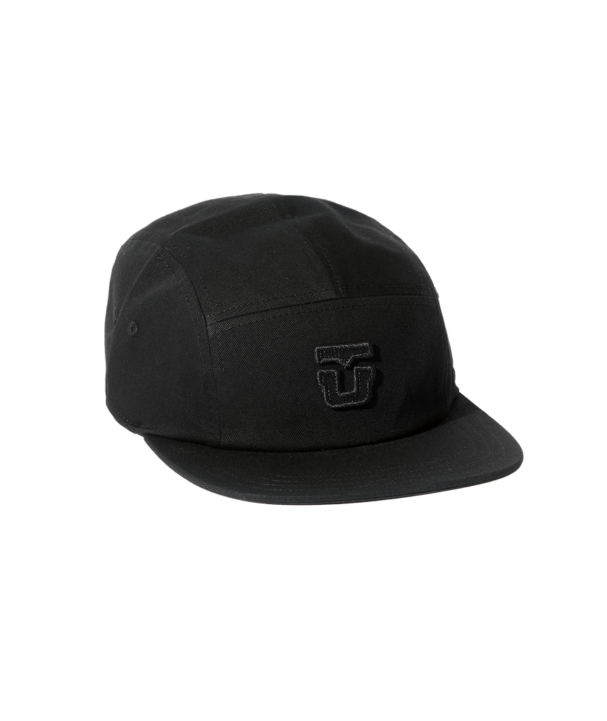 UNION 5 PANEL HAT - BLACK