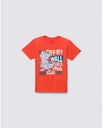 VANS LITTLE KIDS OFF MY WALL T-SHIRT - ORANGE