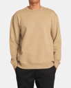 COTON OUATÉ RVCA BIG RVCA STITCHED CREWNECK - KHAKI 