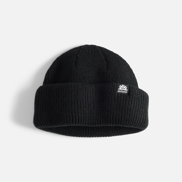 TUQUE AUTUMN DOUBLE ROLL BEANIE - NOIR