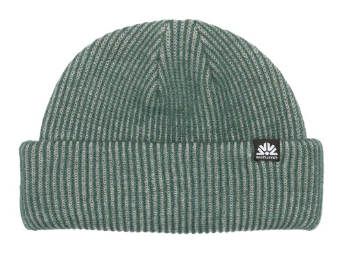 TUQUE AUTUMN CORD DOUBLE ROLL BEANIE - WORK GREEN