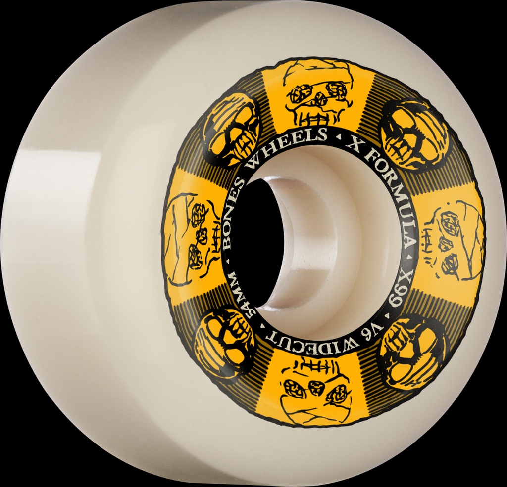 BONES WHEELS X-FORMULA BLACK & GOLD 99A V6 WIDE-CUT (54)