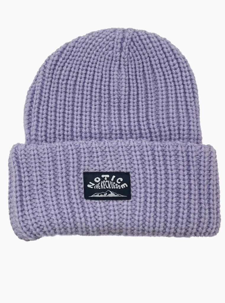 NOTICE THE RECKLESS BIG LILAC BEANIE - LILAC