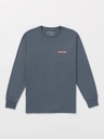 VOLCOM BRANDING IRON LONG SLEEVE TEE - DARK SLATE