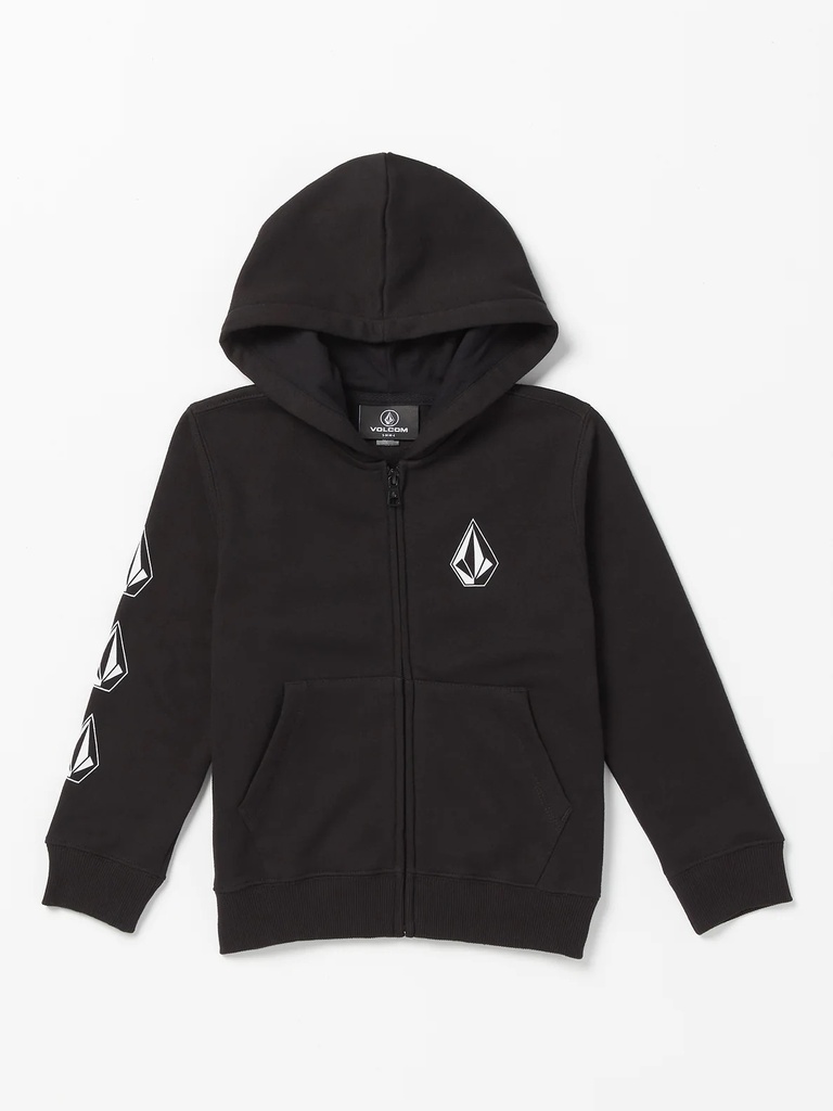 COTON OUATÉ VOLCOM ENFANT LITTLE BOYS ICONIC STONE ZIP JACKET - NOIR