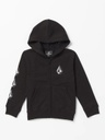 COTON OUATÉ VOLCOM ENFANT LITTLE BOYS ICONIC STONE ZIP JACKET - NOIR