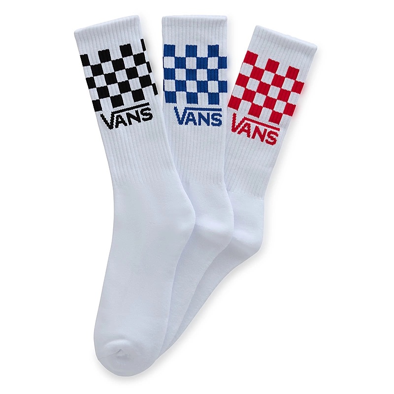 BAS VANS CLASSIC CHECK CREW PACK 3 - BLANC