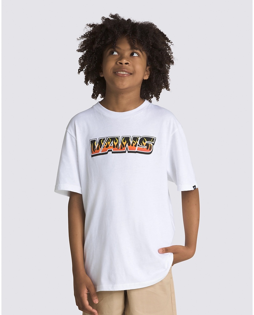 VANS UP IN FLAMES T-SHIRT BOYS - WHITE