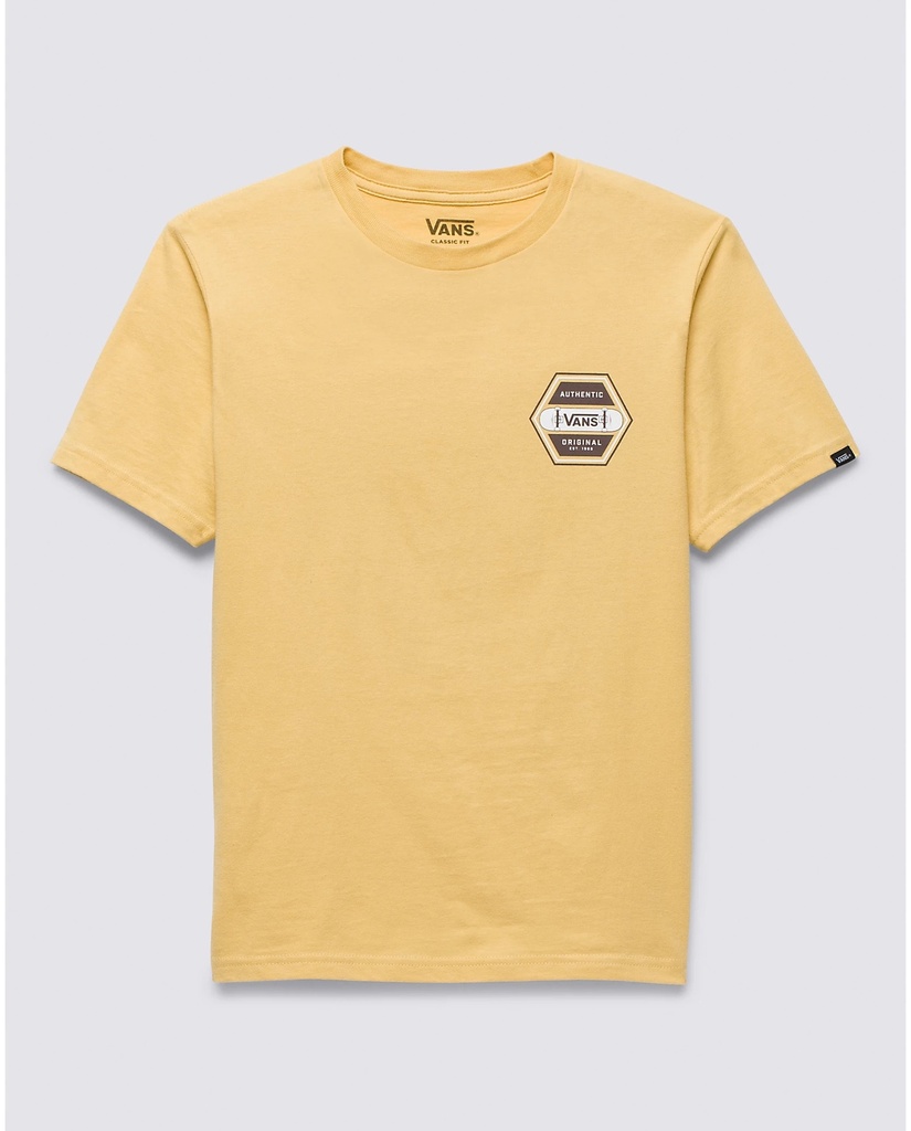 VANS KIDS SK8 AUTHENTIC 66 SHORT SLEEVE TEE - OCHRE
