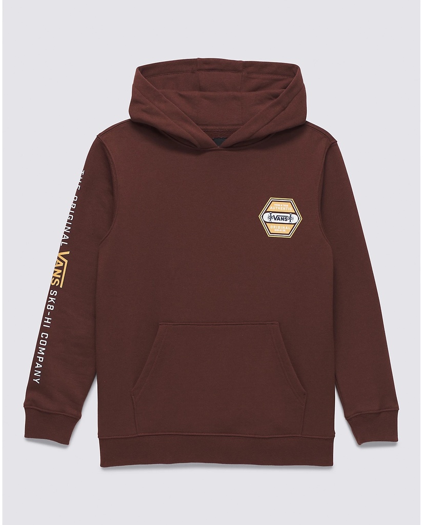 COTON OUATÉ VANS JUNIOR SK8 AUTHENTIC 66 BITTER PULL OVER - CHOCOLATE