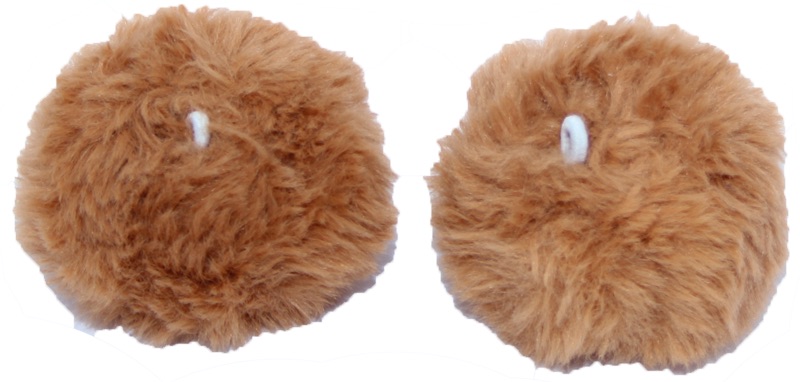 POMPOMS (PAIR) FOR MDXONE BALACLAVAS - BROWN