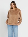 COTON OUATÉ VOLCOM STONE PHEELIN PHINE CREW SWEATSHIRT  POUR FEMME - MOCHA