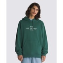 COTON OUATÉ VANS QUOTED LOOSE PULL OVER HOODIE - BISTRO GREEN