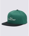 VANS QUOTED SNAPBACK HAT - BISTRO GREEN