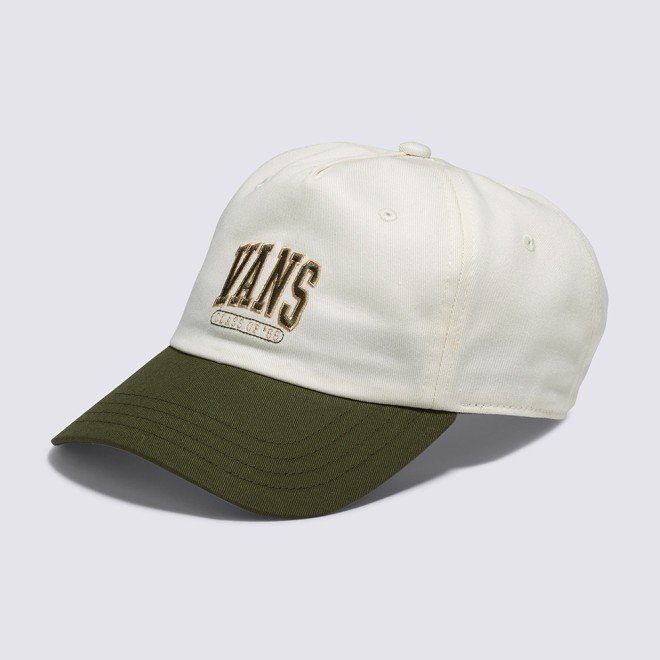 VANS THE CAMPUS CAP - MARSHMALLOW/DARK GREEN