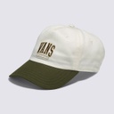 VANS THE CAMPUS CAP - MARSHMALLOW/DARK GREEN