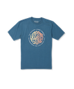 VOLCOM BOY'S TWISTED UP SHORT SLEEVE TEE - DARK BLUE