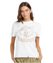 VOLCOM WOMEN'S LOCK IT UP SHORT SLEEVE TEE - STAR WHITE