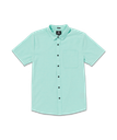 VOLCOM DATE KNIGHT SHORT SLEEVE SHIRT - CRETE BLUE