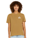 T-SHIRT VOLCOM LOCK IT UP SHORT SLEEVE TEE POUR FEMME - RUSTIC BROWN