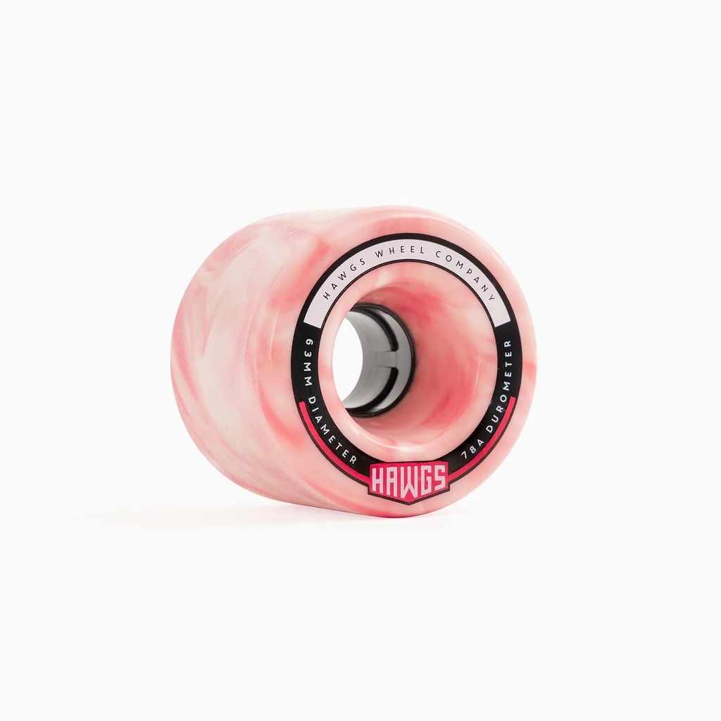 ROUE HAWGS FATTY 63mm 78A - PINK WHITE