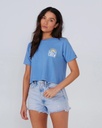 SALTY CREW WOMEN'S CRUISIN CROP TEE - BLUE DUSK