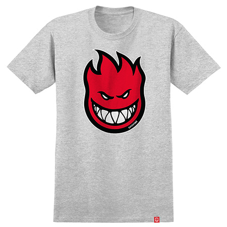 SPITFIRE BIGHEAD YOUTH FILL SHORT SLEEVE TEE - ASH/RED