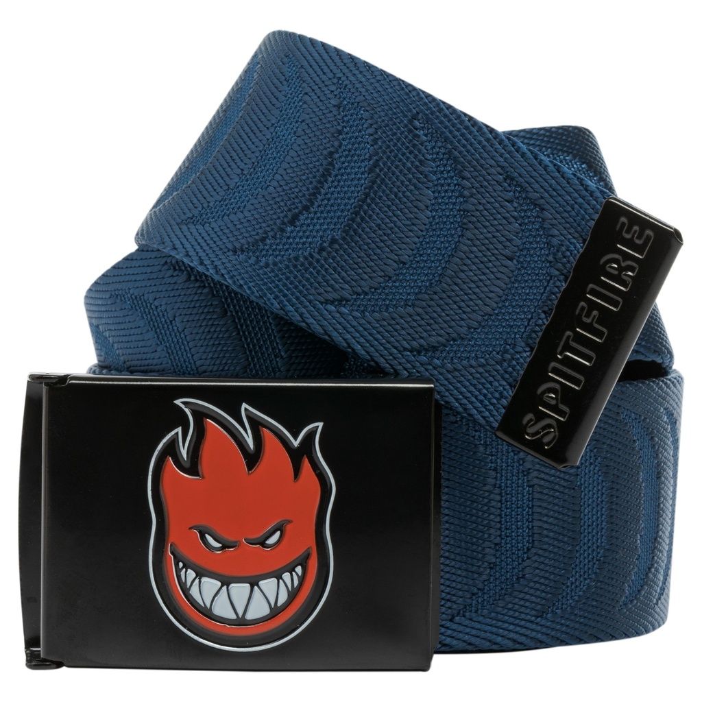 CEINTURE SPITFIRE BIGHEAD CRESCENT JACQUARD WEB BELT - NAVY