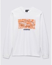 LONG SLEEVE T-SHIRT VANS OFF THE WALL II LOOSE SKATE CLASSICS - BLANC