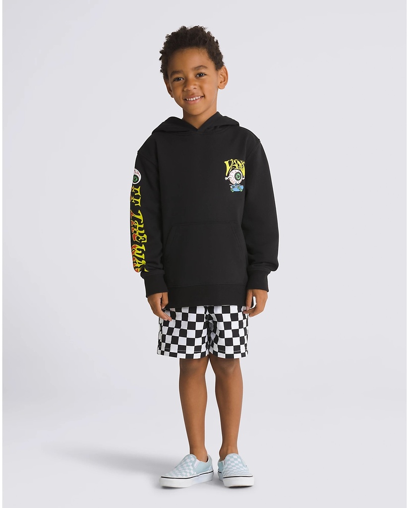 VANS PULL OVER EYEBALLIE HOODIE BOYS - BLACK