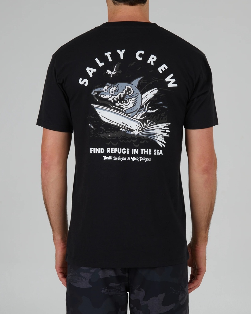 SALTY CREW HOT ROD SHARK SHORT SLEEVE TEE - BLACK