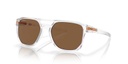 OAKLEY LATCH BETA SUNGLASSES MATTE CLEAR W/ PRIZM BRONZE
