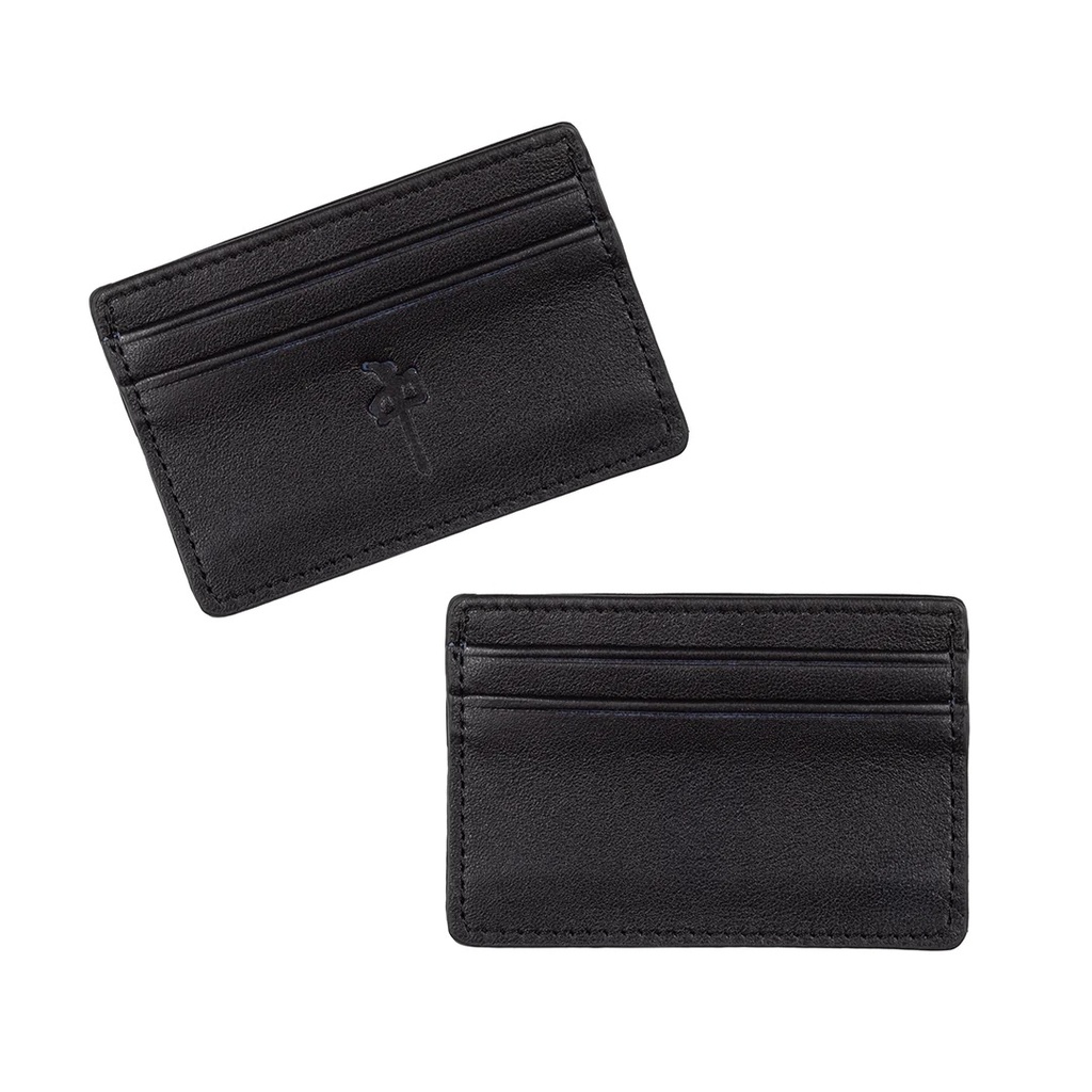 WALLET RDS CARD HOLDER LEATHER - BLACK