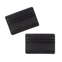 WALLET RDS CARD HOLDER LEATHER - BLACK