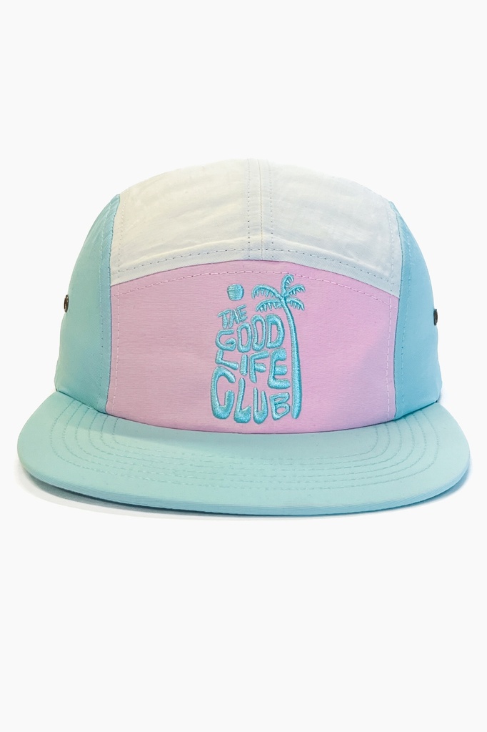 NOTICE THE RECKLESS COASTAL FIVE PANEL CAP - TEAL PINK